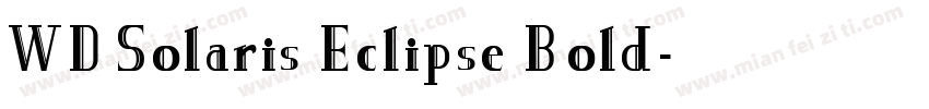 WDSolaris Eclipse Bold字体转换